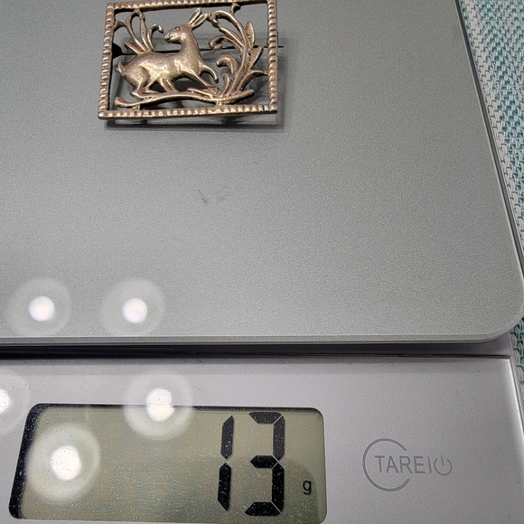 Vintage Rabbit brooch sterling silver mexico 13g - Picture 10 of 10